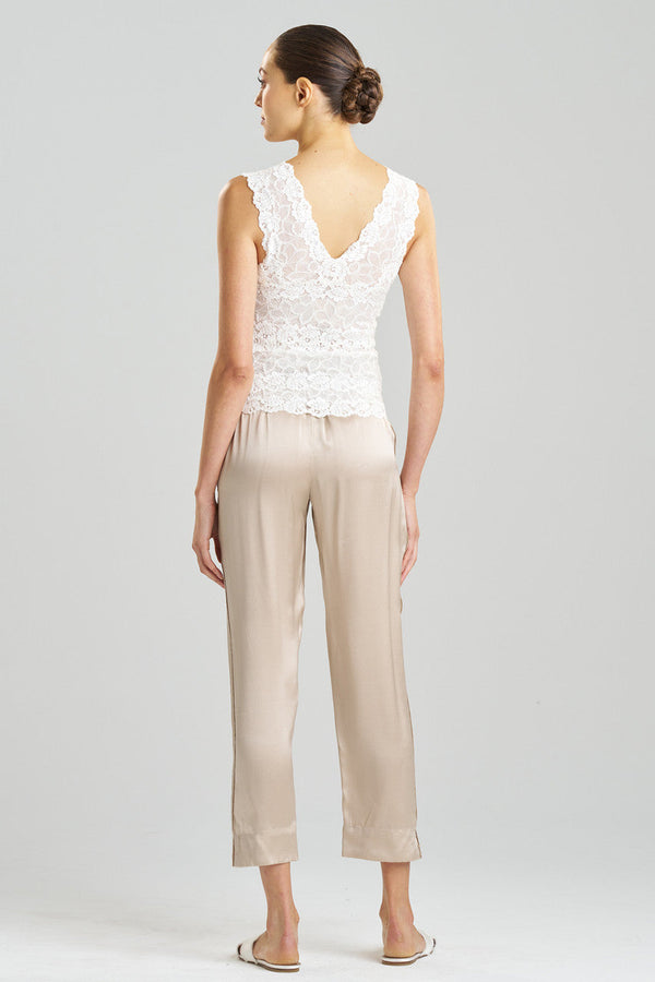 Natori Rose Parfait Allover Lace Tank Warm White