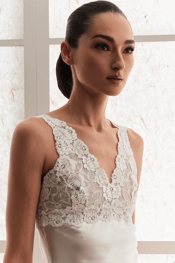 Natori Rose Parfait Lace Tank Warm White