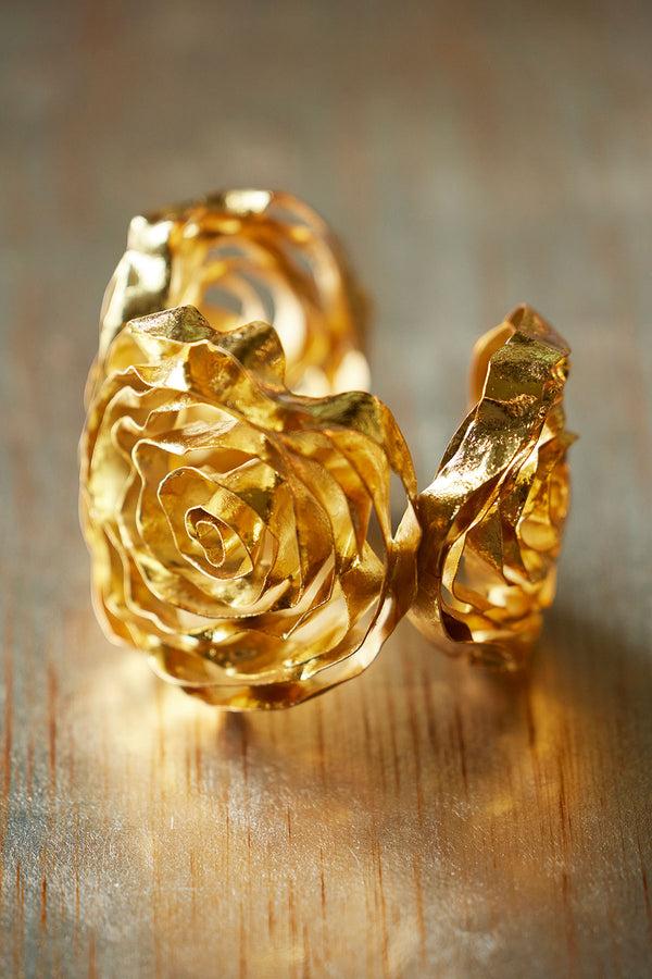 Natori Rosette Gold Plated Bracelet Gold