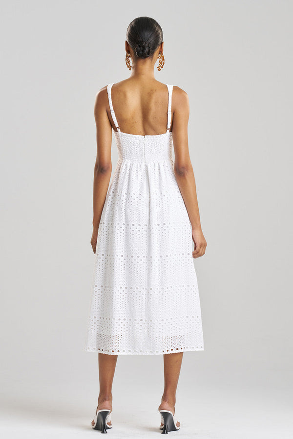 Natori Round Eyelet Dress White