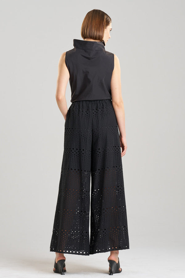Natori Round Eyelet Pants Black