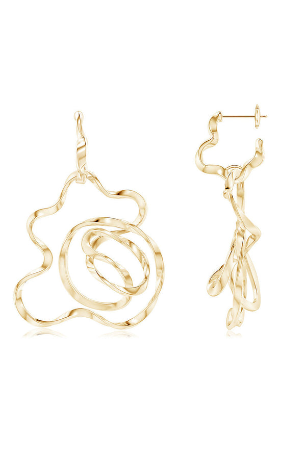 Natori Sakura 14k Hoop Earrings 14K Yellow Gold