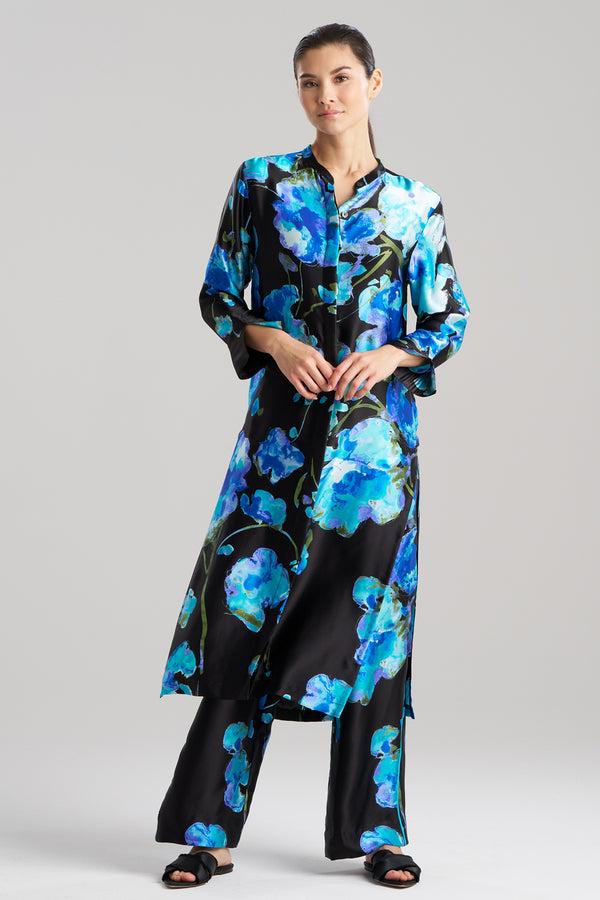 Natori Sakura Matsuri Ao Dai Silk PJ Black