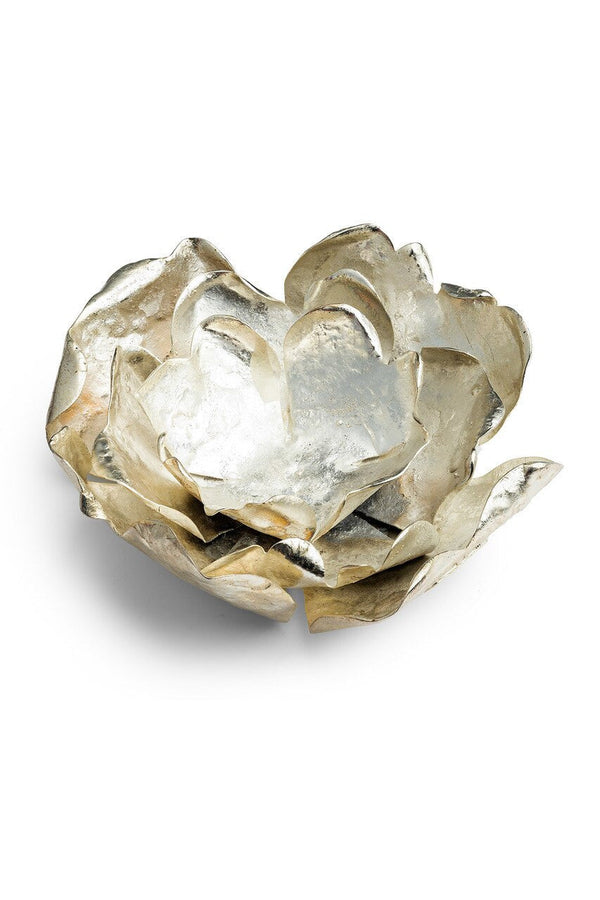 Natori Samar Silver Plated Candle Holder Silver