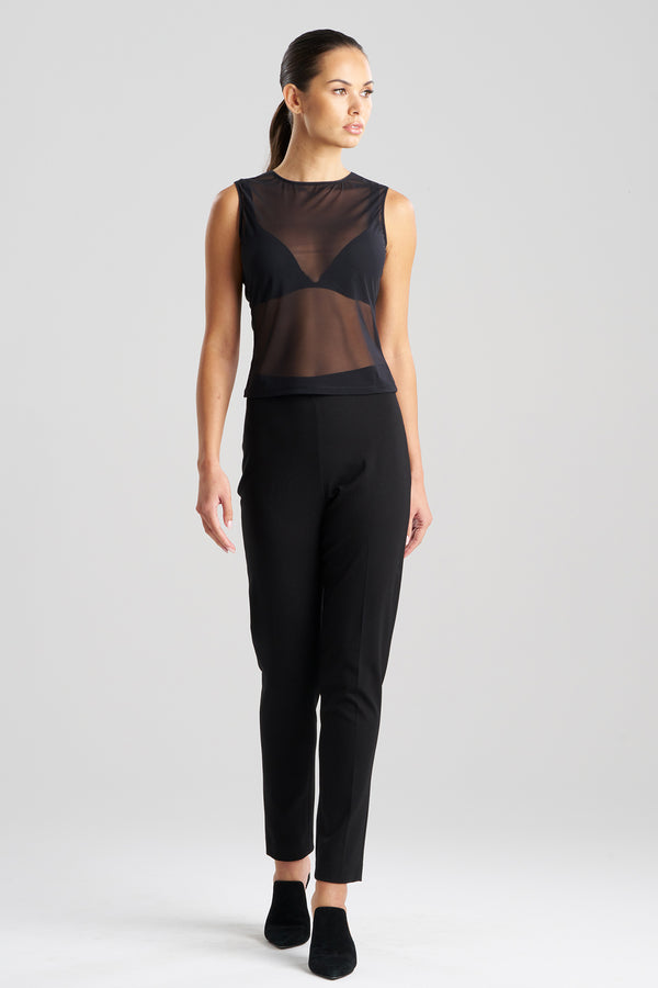 Natori Seduction Mesh Shell Tank Black