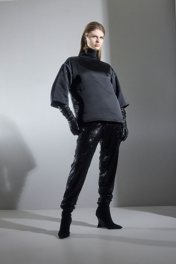 natori Sequins Cargo Joggers Black