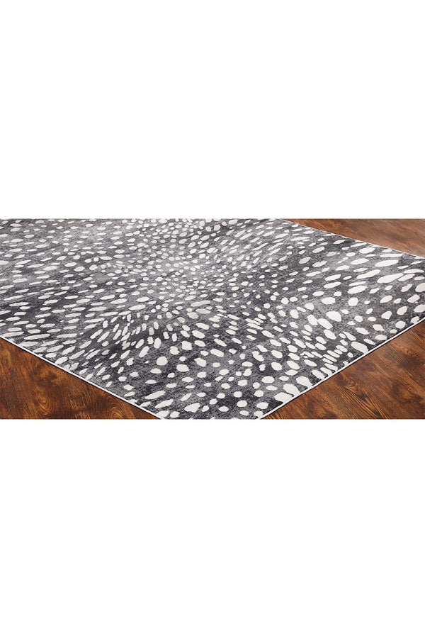 Natori Serengeti- Charcoal Spotted Rug Grey