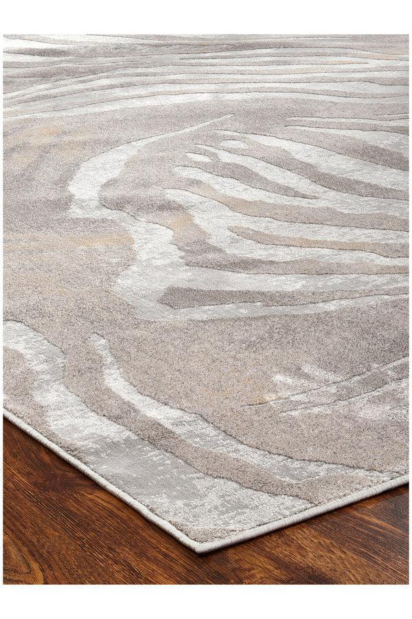 Natori Serengeti- Neutral Zebra Rug Grey