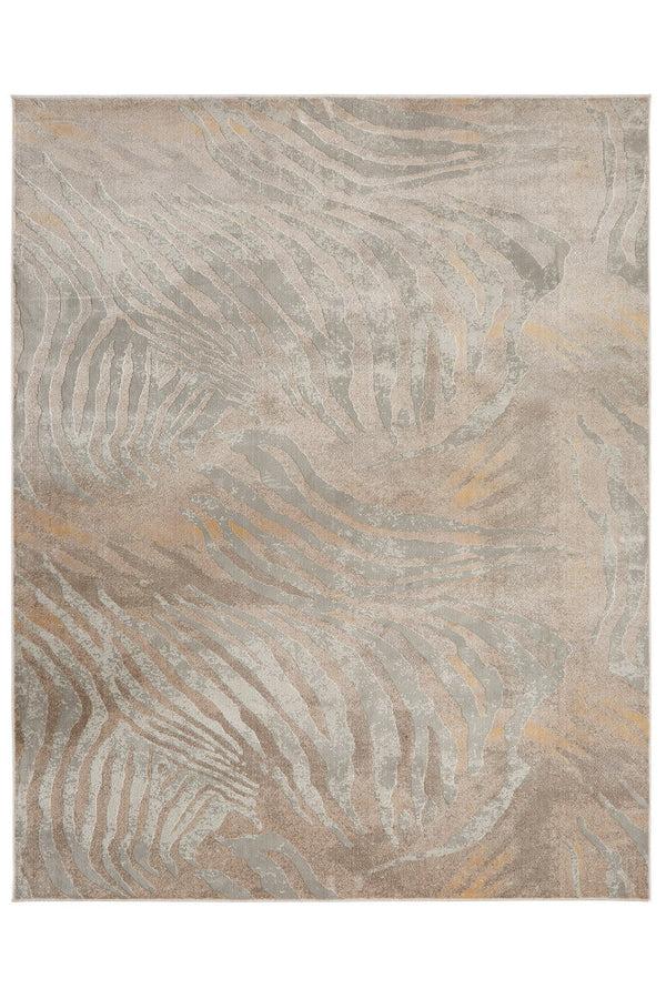 natori Serengeti- Neutral Zebra Rug Grey