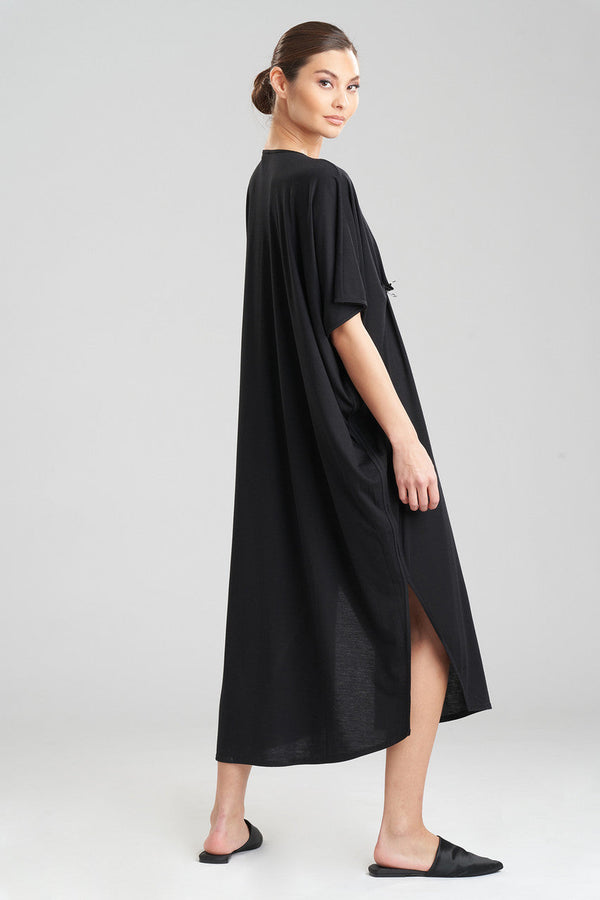 Natori Shangri-La TENCEL™ Caftan Black
