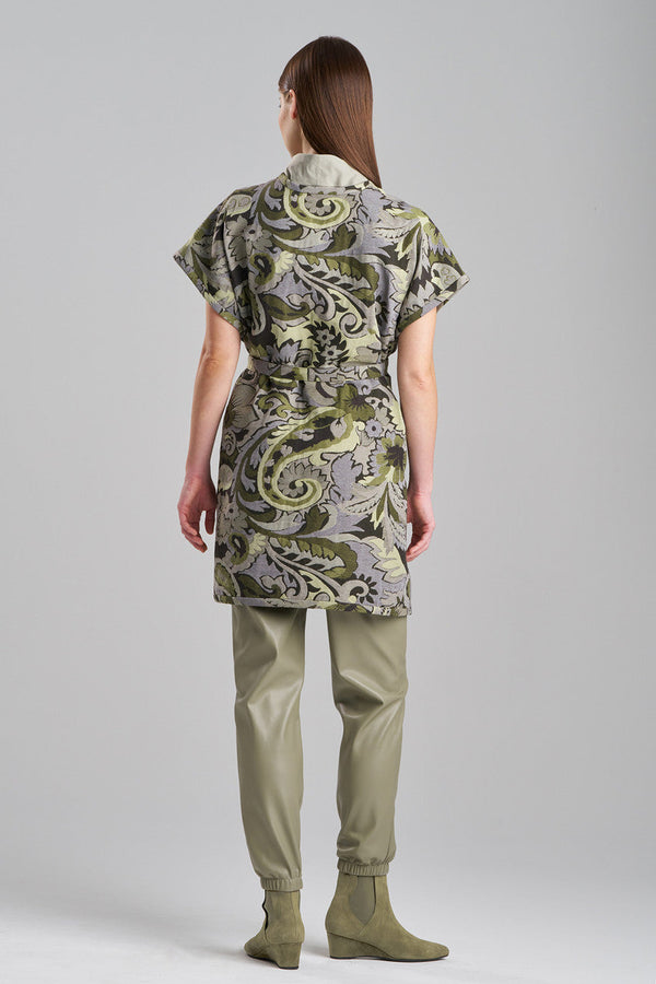 Natori Shinrin Paisley Jacquard Poncho Wrap Sage