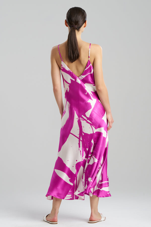 Natori Shodo Silk Slip Dress Hot Pink