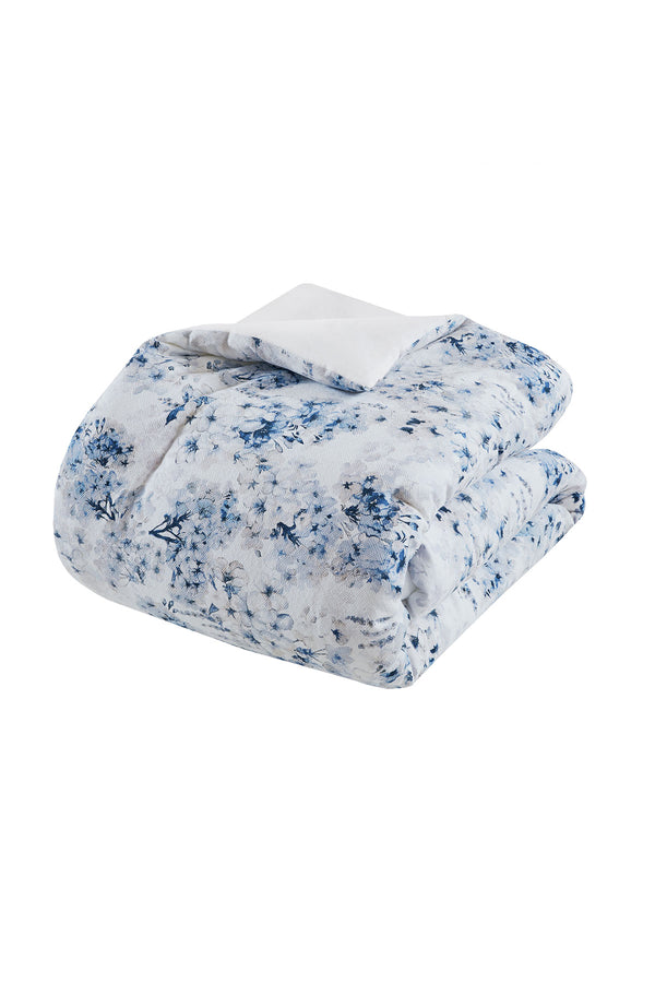 Natori Silk Roads 4 Piece Comforter Mini Set Blue