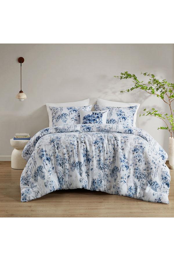 natori Silk Roads 4 Piece Comforter Mini Set Blue