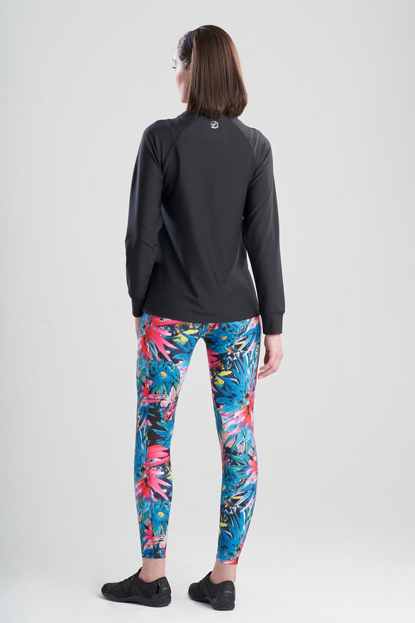 Natori Solstice Zip Pop Over Top Black