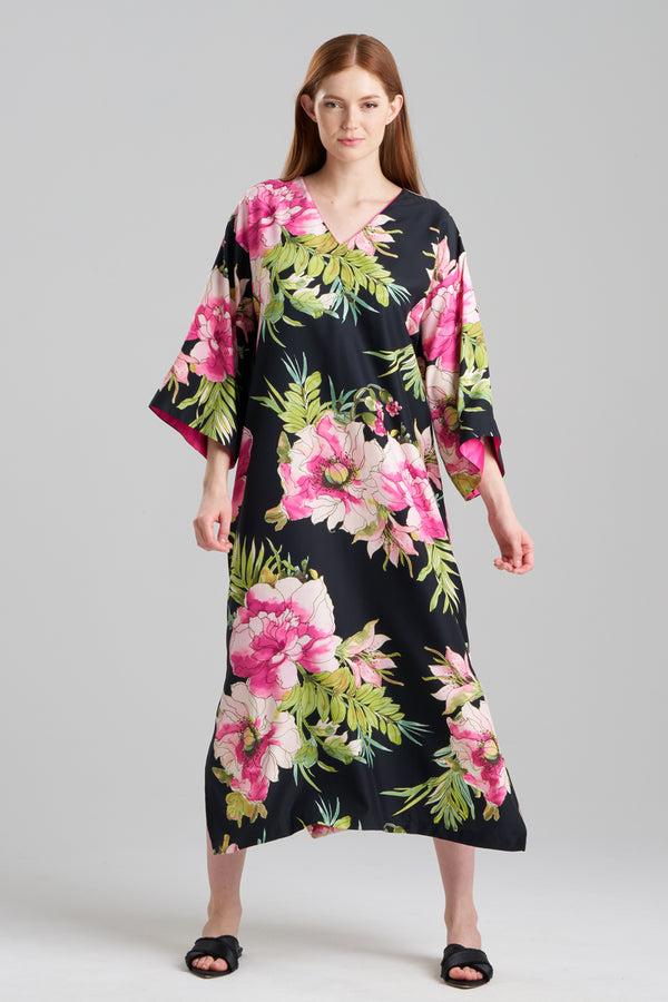 natori Sonomi Caftan Black Multi