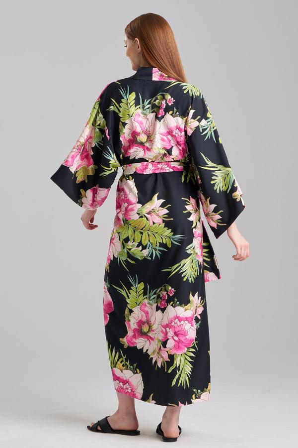 Natori Sonomi Robe Black Multi
