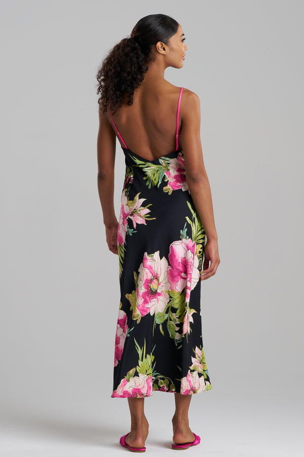 Natori Sonomi Slip Dress Black Multi