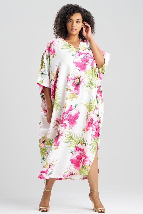 Natori Sonomi Wedge Caftan White Multi