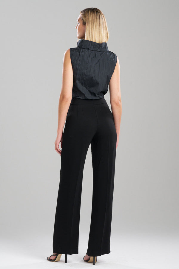 Natori Stretch Crepe Straight Leg Pants Black