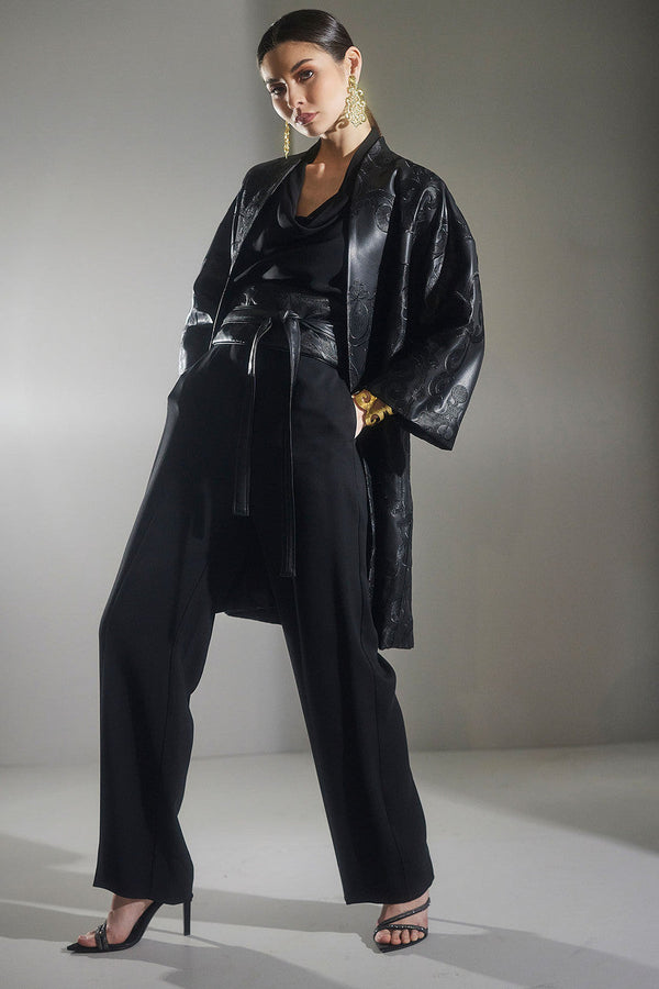 natori Stretch Crepe Trousers Black