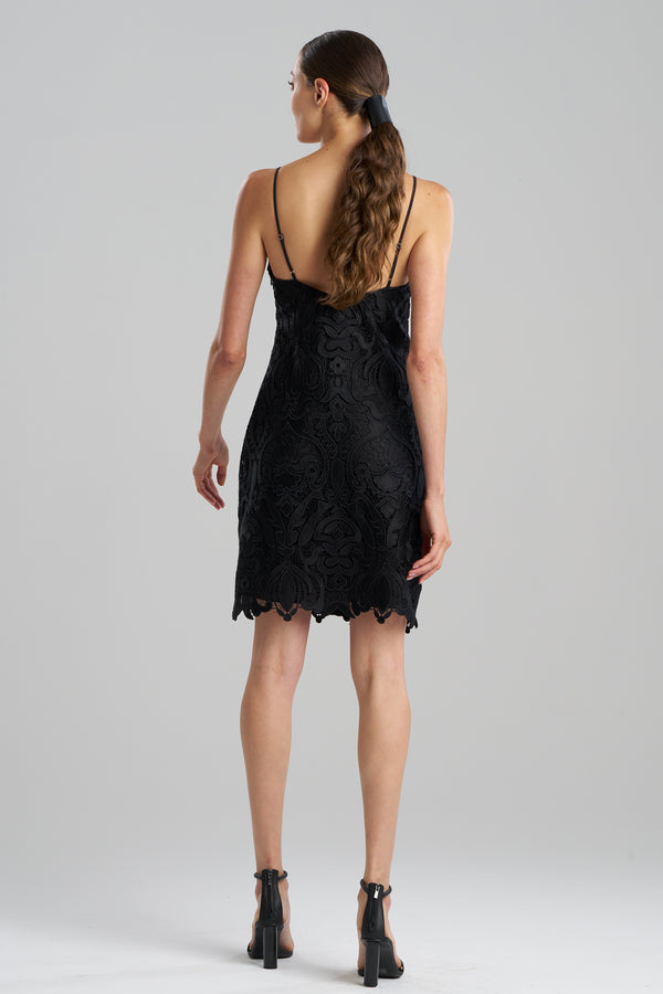 Natori Suzani Lace Slip Dress Black