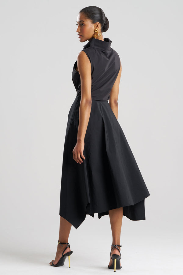 Natori Taffeta Origami Maxi Skirt Black