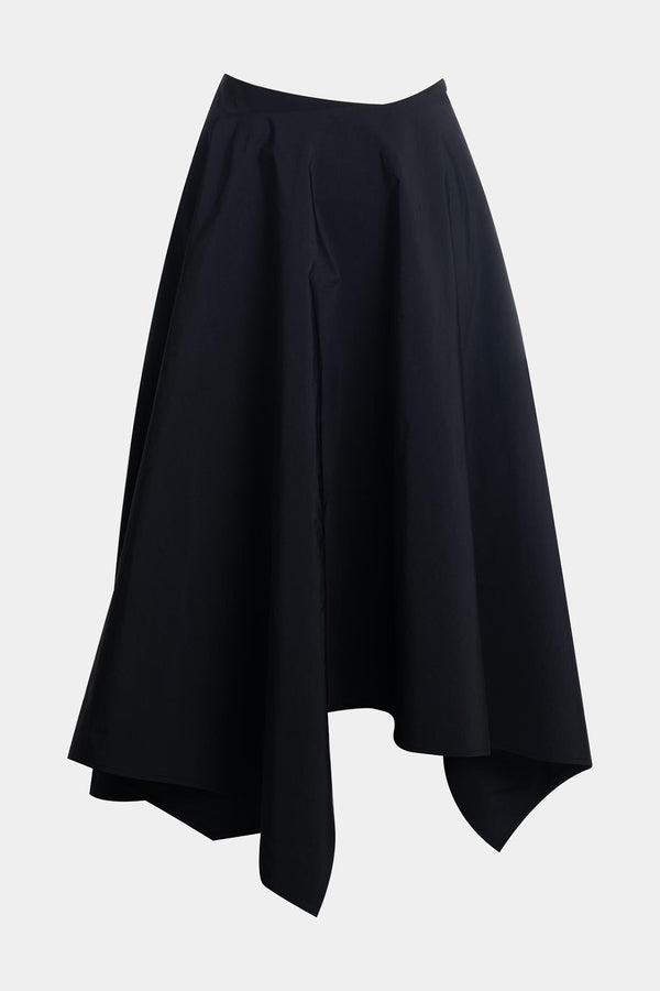 Natori Taffeta Origami Maxi Skirt Black