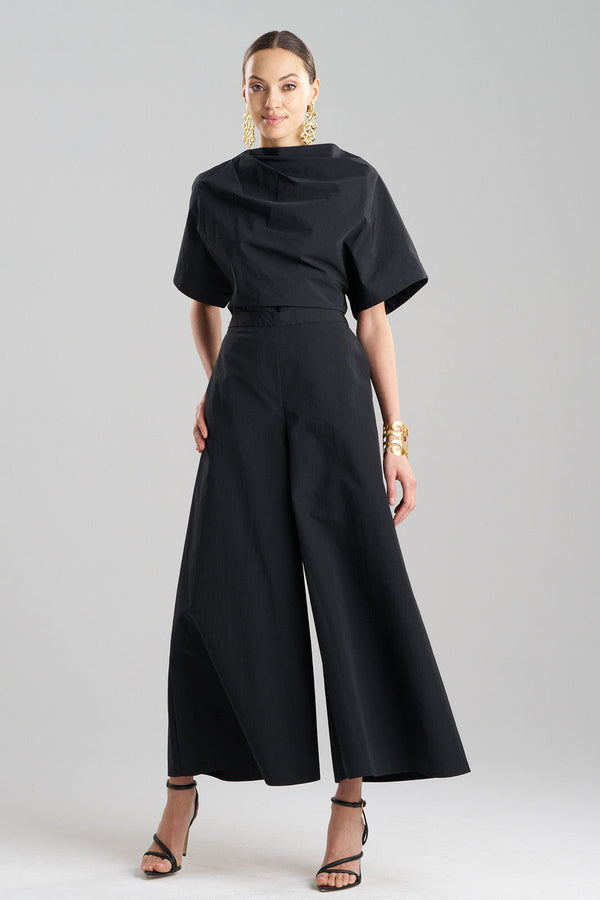 natori Taffeta Palazzo Pull On Pants Black