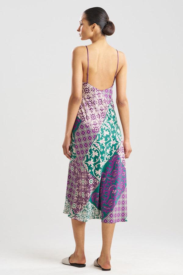 Natori Tapestry Slip Dress Purple
