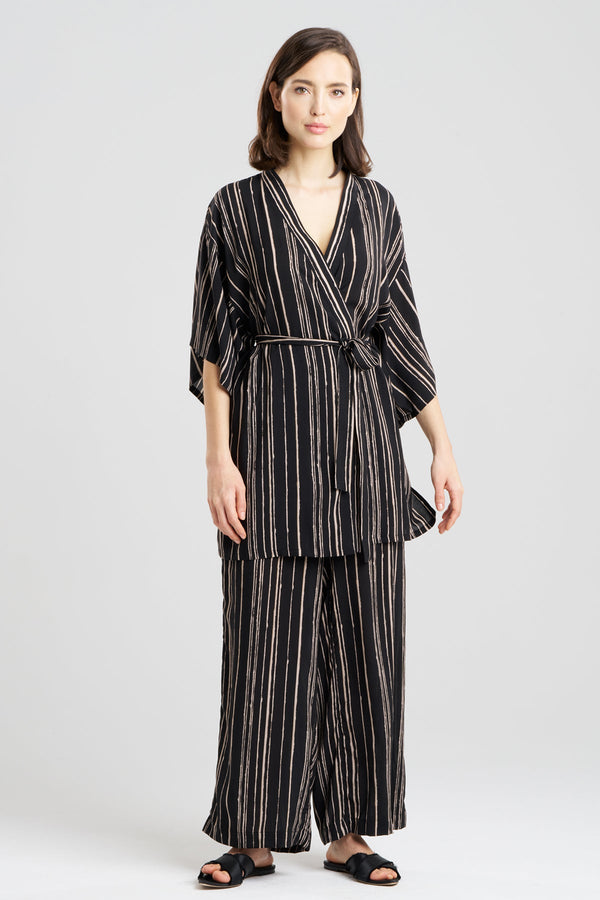 Natori Tate Silk Modal Wrap Black