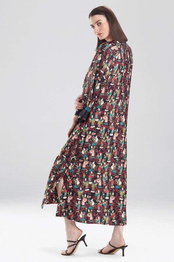 Natori Tea Garden Caftan Black Multi