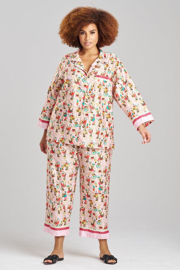 Natori Tea Garden Notch PJ Light Pink