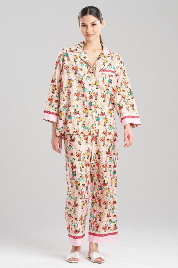 natori Tea Garden Notch PJ Light Pink
