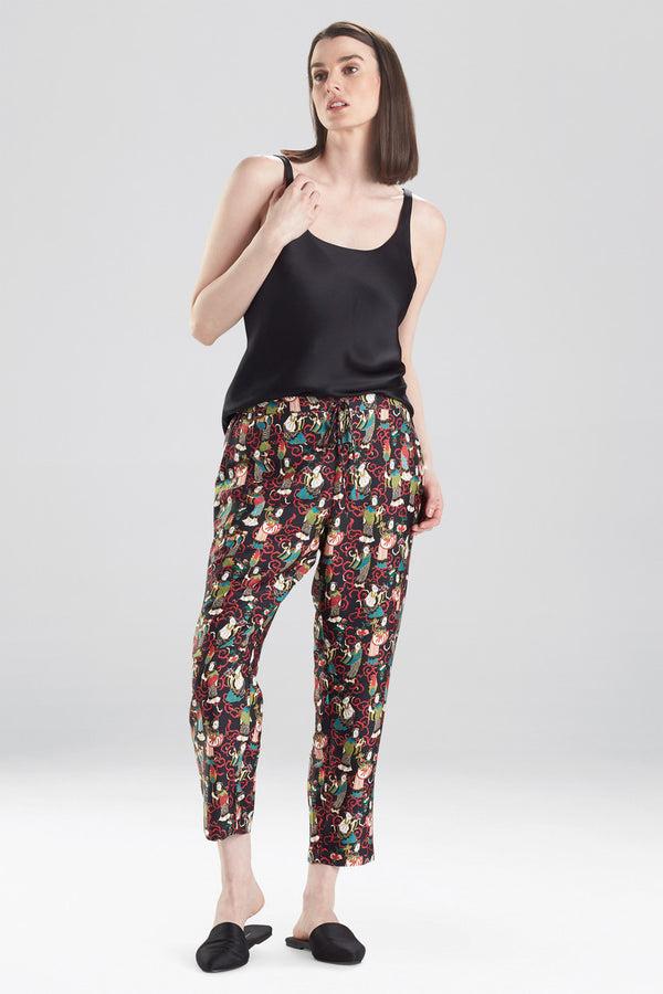 Natori Tea Garden Pants Black Multi