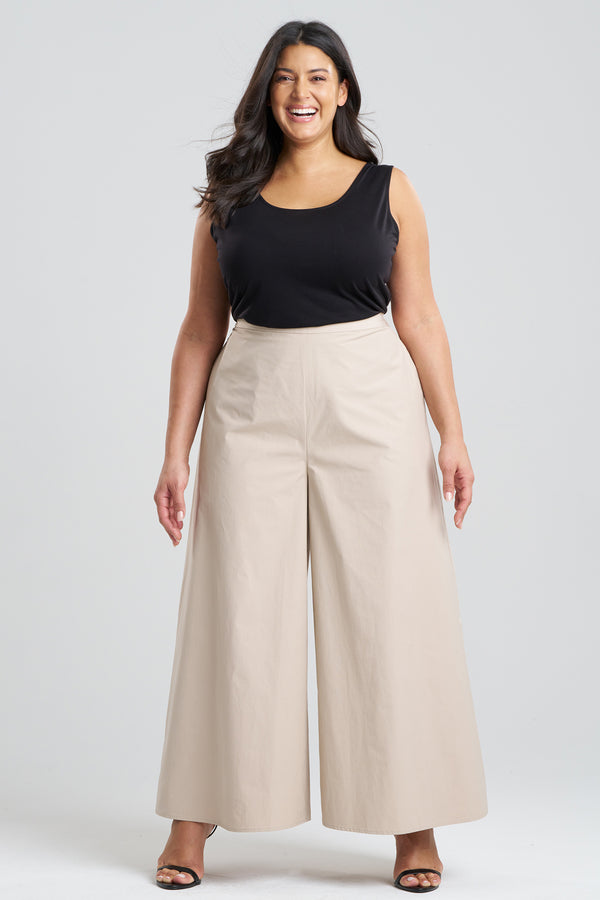 Natori Tech Cotton Taffeta Palazzo Pants Beachwood