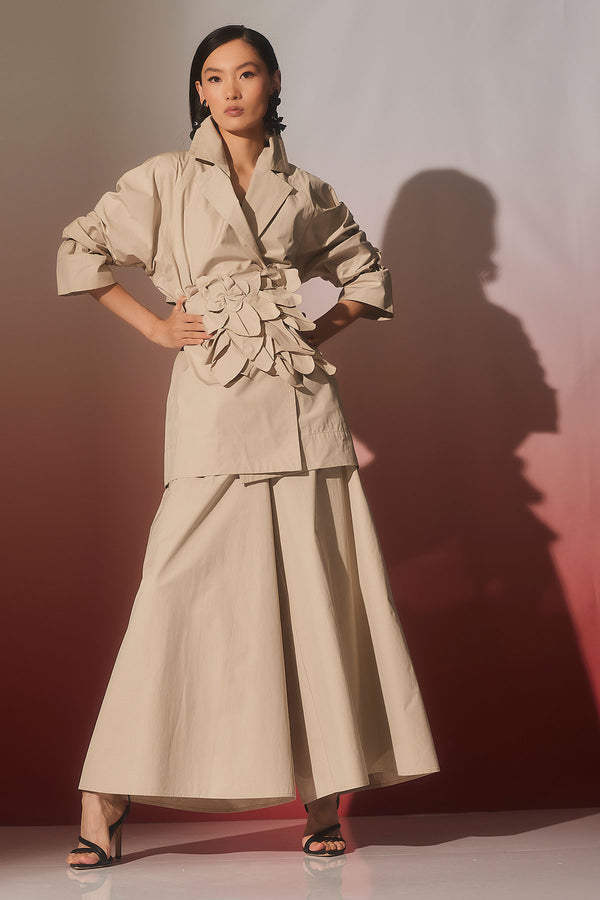 natori Tech Cotton Taffeta Palazzo Pants Beachwood