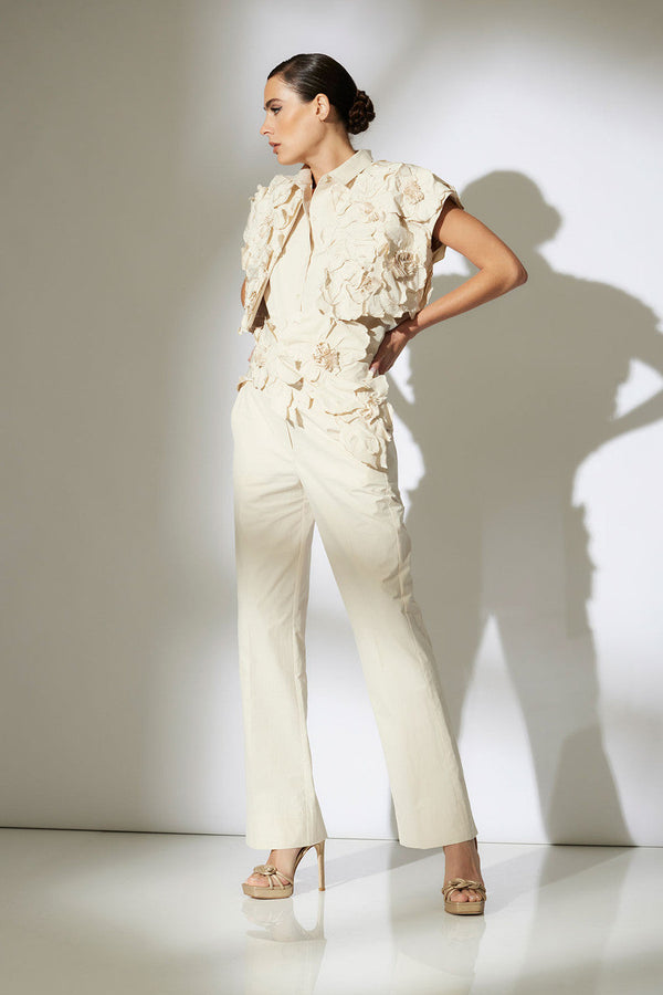 natori Tech Cotton Taffeta Pants Cream