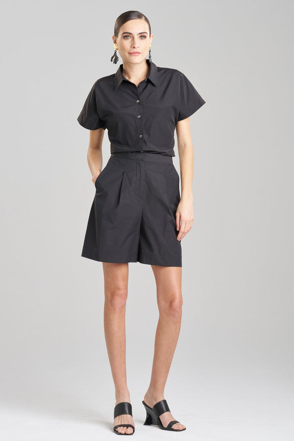 natori Tech Cotton Taffeta Shorts Black