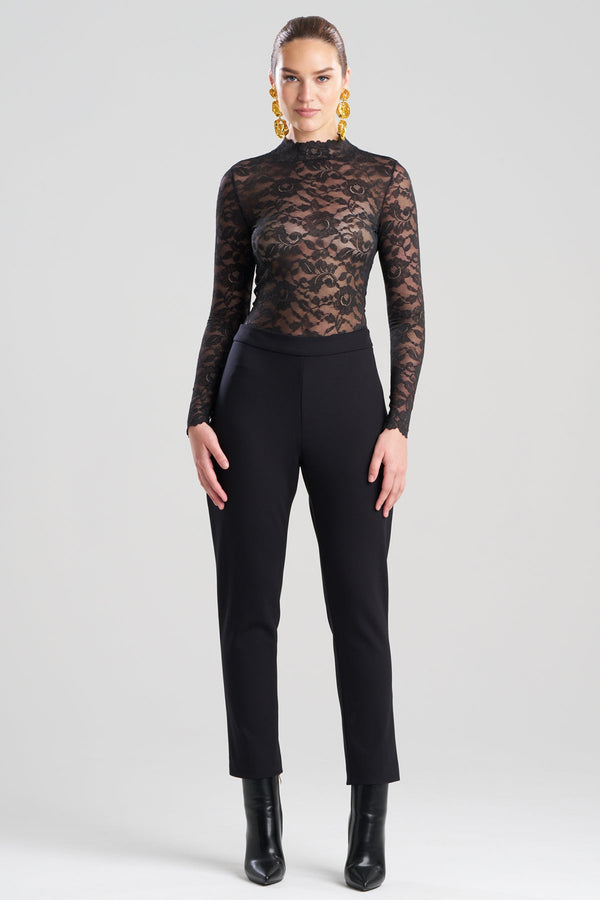 Natori Techno Crepe Side Zip Ankle Pants Black