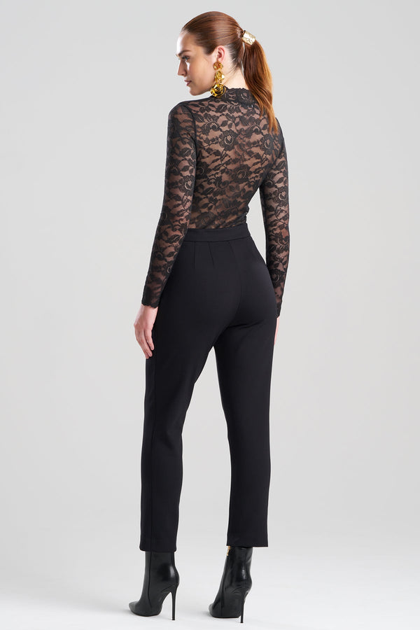 Natori Techno Crepe Side Zip Ankle Pants Black