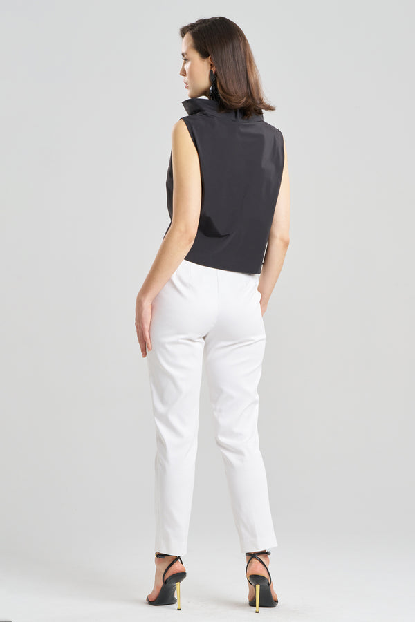 Natori Techno Poplin Cowl Top Black