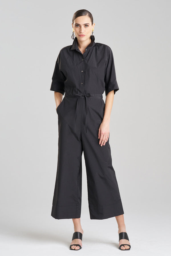Natori Techno Poplin Jumpsuit Black