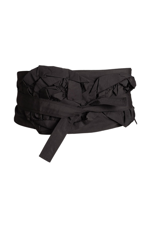 Natori Techno Poplin Obi Belt Black