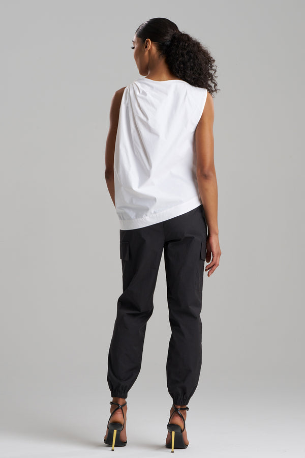 Natori Techno Poplin Origami Top White