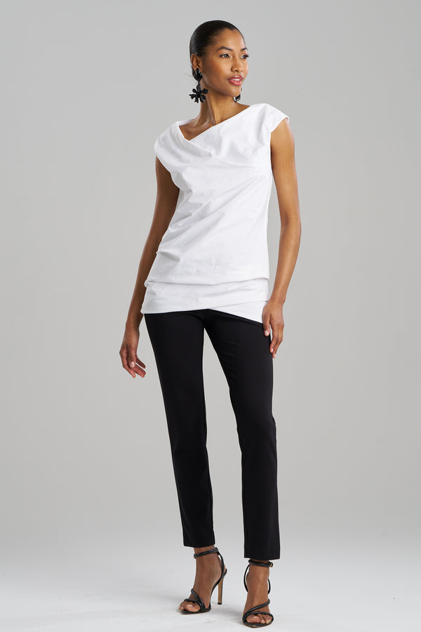 Natori Techno Poplin Origami Tunic White