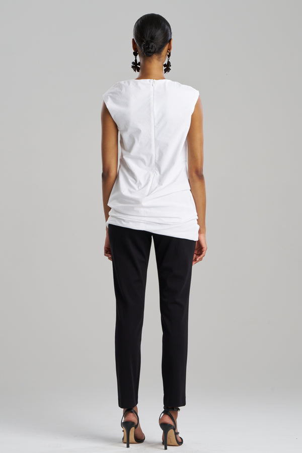 Natori Techno Poplin Origami Tunic White