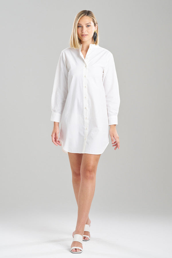 Natori Techno Poplin Shirtdress White