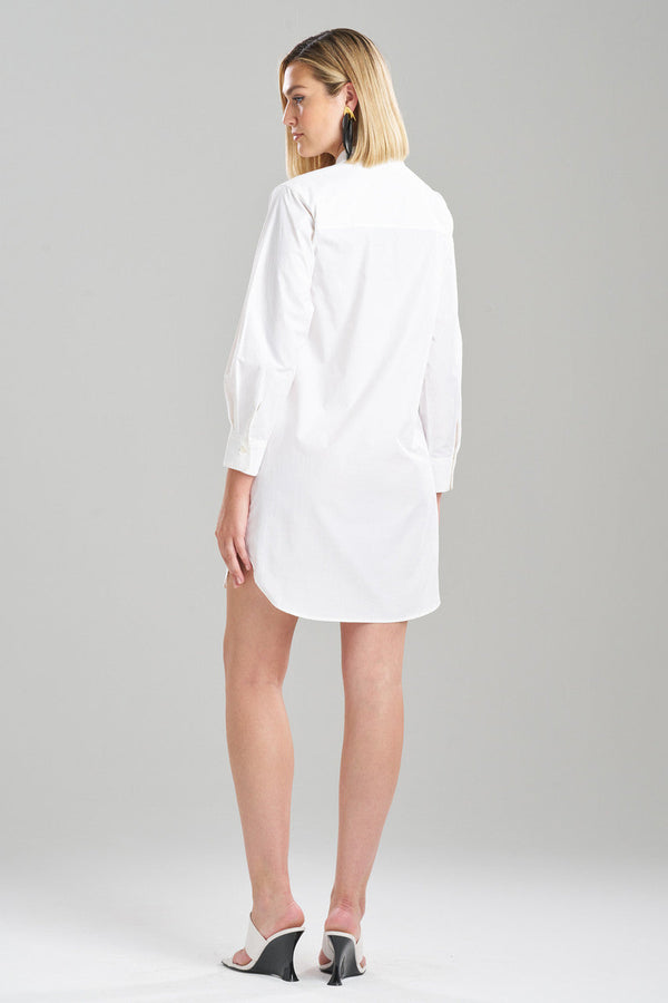 Natori Techno Poplin Shirtdress White