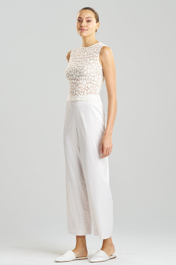 natori Temptation Allover Lace Tank Warm White